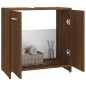 vidaXL Armario de baño madera contrachapada marrón roble 60x33x60 cm vidaXL Armario de baño madera contrachapada marrón roble 60x33x60 cm