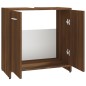 vidaXL Armario de baño madera contrachapada marrón roble 60x33x60 cm vidaXL Armario de baño madera contrachapada marrón roble 60x33x60 cm