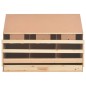 vidaXL Ponedero para gallinas 4 compartimentos madera pino 93x40x65 cm