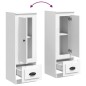 vidaXL Aparador alto madera contrachapada blanco 36x35,5x103,5 cm vidaXL Aparador alto madera contrachapada blanco 36x35,5x103,5 cm