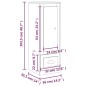 vidaXL Aparador alto madera contrachapada blanco 36x35,5x103,5 cm vidaXL Aparador alto madera contrachapada blanco 36x35,5x103,5 cm