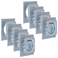 vidaXL Anillos de sujeción de tráiler 8 pzas. acero galvanizado 2000kg