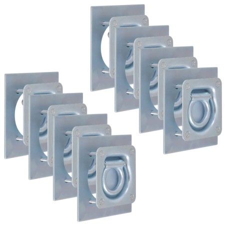 vidaXL Anillos de sujeción de tráiler 8 pzas. acero galvanizado 2000kg