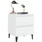 vidaXL Mesita de noche blanco madera contrachapada 40x35x50 cm