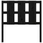vidaXL Cabecero de cama madera maciza de pino negro 95,5x4x100 cm