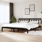 vidaXL Estructura de cama de madera maciza de pino negro 160x200 cm vidaXL Estructura de cama de madera maciza de pino negro 160x200 cm