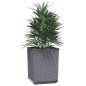 vidaXL Jardineras 4 uds polipropileno gris oscuro 30x30x37 cm
