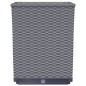 vidaXL Jardineras 4 uds polipropileno gris oscuro 30x30x37 cm