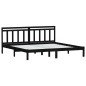 vidaXL Estructura de cama de madera maciza de pino negro 160x200 cm vidaXL Estructura de cama de madera maciza de pino negro 160x200 cm