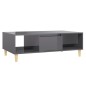 vidaXL Mesa de centro madera contrachapada gris brillo 103,5x60x35 cm vidaXL Mesa de centro madera contrachapada gris brillo 103,5x60x35 cm