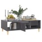 vidaXL Mesa de centro madera contrachapada gris brillo 103,5x60x35 cm vidaXL Mesa de centro madera contrachapada gris brillo 103,5x60x35 cm