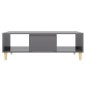vidaXL Mesa de centro madera contrachapada gris brillo 103,5x60x35 cm vidaXL Mesa de centro madera contrachapada gris brillo 103,5x60x35 cm