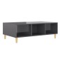 vidaXL Mesa de centro madera contrachapada gris brillo 103,5x60x35 cm vidaXL Mesa de centro madera contrachapada gris brillo 103,5x60x35 cm