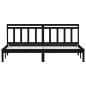 vidaXL Estructura de cama de madera maciza de pino negro 160x200 cm vidaXL Estructura de cama de madera maciza de pino negro 160x200 cm