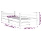 vidaXL Estructura cama niños con cajones madera pino blanco 90x200 cm vidaXL Estructura cama niños con cajones madera pino blanco 90x200 cm