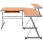 vidaXL Escritorio de esquina madera contrachapada marrón 132x112x99 cm vidaXL Escritorio de esquina madera contrachapada marrón 132x112x99 cm