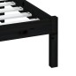vidaXL Estructura de cama de madera maciza de pino negro 160x200 cm vidaXL Estructura de cama de madera maciza de pino negro 160x200 cm