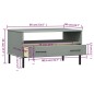 vidaXL Mesa de centro patas metal OSLO madera maciza gris 85x50x45 cm vidaXL Mesa de centro patas metal OSLO madera maciza gris 85x50x45 cm