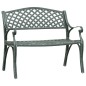 vidaXL Banco de jardín de aluminio fundido verde 102 cm vidaXL Banco de jardín de aluminio fundido verde 102 cm