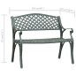 vidaXL Banco de jardín de aluminio fundido verde 102 cm vidaXL Banco de jardín de aluminio fundido verde 102 cm