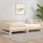 vidaXL Sofá cama extraíble madera maciza de pino 2x(90x200) cm