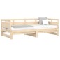 vidaXL Sofá cama extraíble madera maciza de pino 2x(90x200) cm