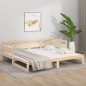 vidaXL Sofá cama extraíble madera maciza de pino 2x(90x200) cm