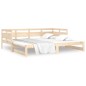 vidaXL Sofá cama extraíble madera maciza de pino 2x(90x200) cm