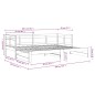 vidaXL Sofá cama extraíble madera maciza de pino 2x(90x200) cm