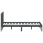 vidaXL Estructura de cama de madera maciza de pino gris 140x200 cm vidaXL Estructura de cama de madera maciza de pino gris 140x200 cm