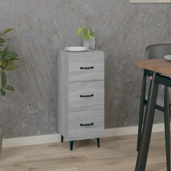 vidaXL Aparador madera de ingeniería gris Sonoma 34,5x34x90 cm