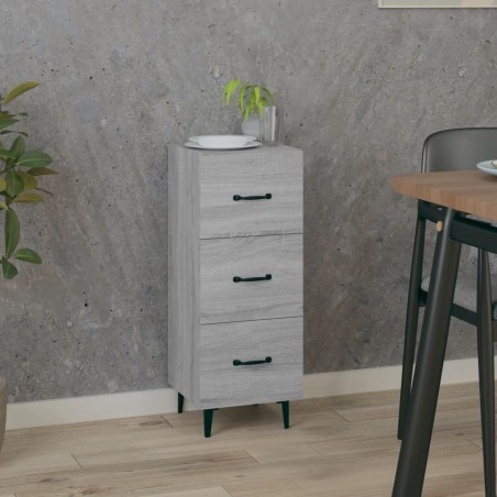 vidaXL Aparador madera de ingeniería gris Sonoma 34,5x34x90 cm