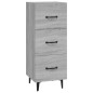 vidaXL Aparador madera de ingeniería gris Sonoma 34,5x34x90 cm