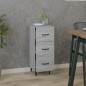vidaXL Aparador madera de ingeniería gris Sonoma 34,5x34x90 cm