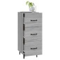 vidaXL Aparador madera de ingeniería gris Sonoma 34,5x34x90 cm