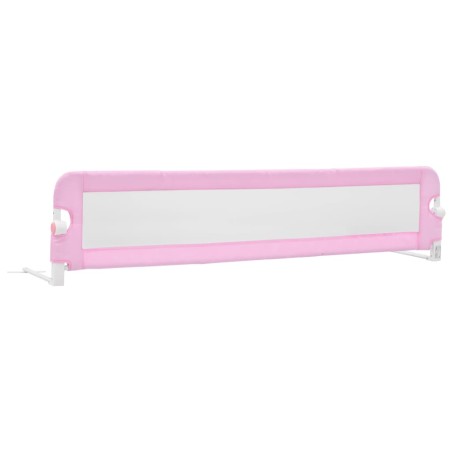 vidaXL Barandilla de seguridad cama de niño poliéster rosa 180x42 cm