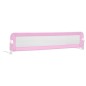 vidaXL Barandilla de seguridad cama de niño poliéster rosa 180x42 cm vidaXL Barandilla de seguridad cama de niño poliéster rosa 180x42 cm