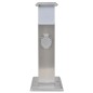 vidaXL Columna con enchufes de jardín con lámpara acero inoxidable vidaXL Columna con enchufes de jardín con lámpara acero inoxidable