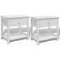 vidaXL Mesitas de noche 2 unidades madera blanca vidaXL Mesitas de noche 2 unidades madera blanca