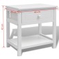 vidaXL Mesitas de noche 2 unidades madera blanca vidaXL Mesitas de noche 2 unidades madera blanca
