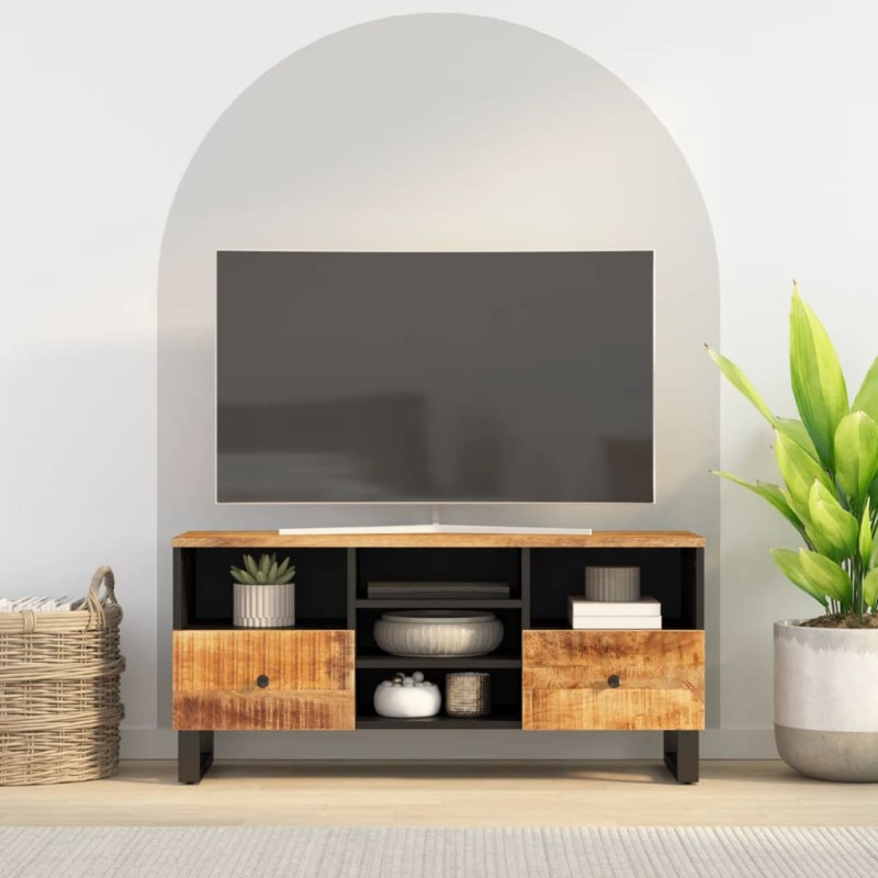 vidaXL Mueble de TV madera mango y madera de ingeniería 100x33x46 cm