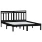 vidaXL Estructura de cama de madera maciza de pino negro 140x200 cm vidaXL Estructura de cama de madera maciza de pino negro 140x200 cm