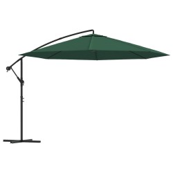 vidaXL Sombrilla voladiza 3,5 m verde