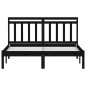 vidaXL Estructura de cama de madera maciza de pino negro 140x200 cm vidaXL Estructura de cama de madera maciza de pino negro 140x200 cm
