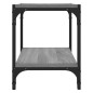 vidaXL Mueble para TV contrachapada y acero gris Sonoma 40x33x41 cm