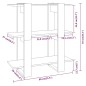 vidaXL Estantería/divisor de espacios blanco 80x30x87 cm