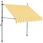 vidaXL Toldo manual retráctil con LED blanco y naranja 200 cm