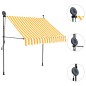 vidaXL Toldo manual retráctil con LED blanco y naranja 200 cm