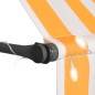 vidaXL Toldo manual retráctil con LED blanco y naranja 200 cm