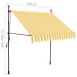 vidaXL Toldo manual retráctil con LED blanco y naranja 200 cm